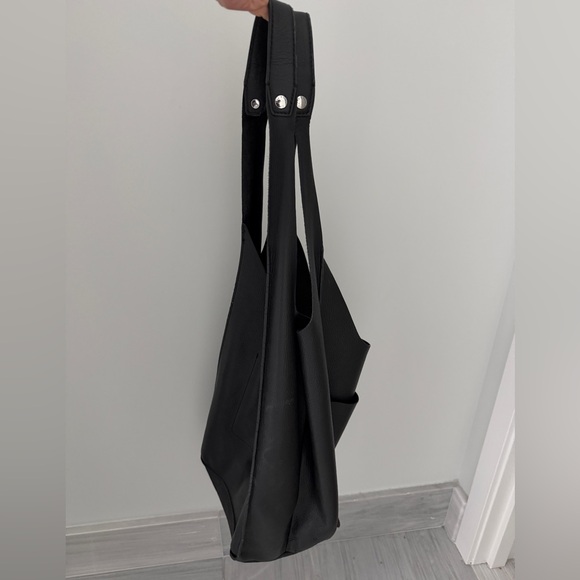 Rag & Bone Logan Black Leather Shopper Tote Shoulder Bag - Picture 11 of 16